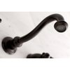 Kingston Brass KS3125PX Vintage 2-Handle Wall Mount Bathroom Faucet, Oil Rubbed Bronze KS3125PX